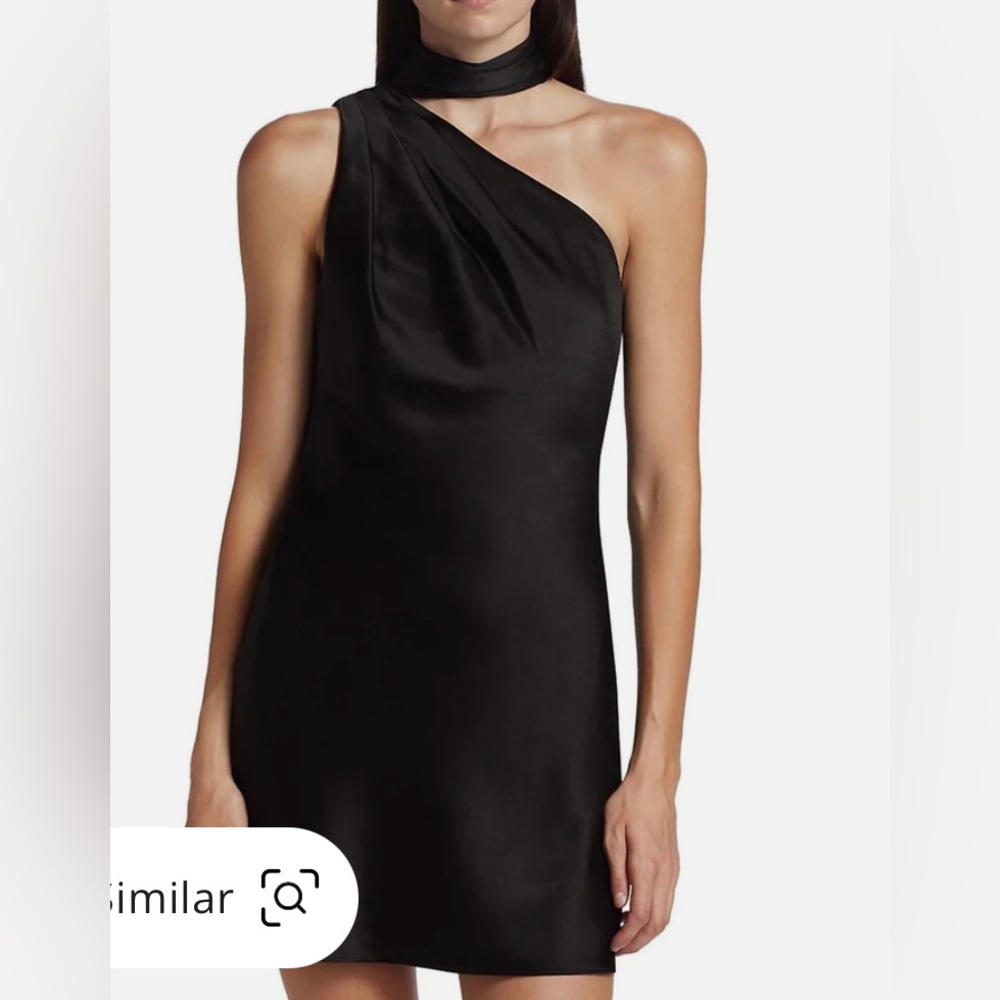 Alice and Olivia versatile scarf dress in black silk